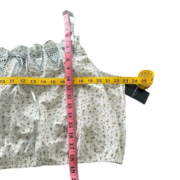 Lucky Brand Blue Embroidered Bohemian Sleeveless Top - Size XXL - NWT - Picture 3 of 8